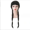 The Addams family played the role of Addams with two ponytails, braids and synthetic fiber cosplay wigs on Wednesday Item Picture